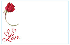 Enclosure Card - Red Rose With Love (50 count)