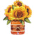 Sunflower Mason Jar 26″ Foil Balloon by Betallic from Instaballoons