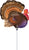 Thankful Turkey (requires heat-sealing) 14″ Foil Balloon by Anagram from Instaballoons