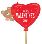 Valentine's Day Angel Bear Hug 29″ Foil Balloon by Anagram from Instaballoons