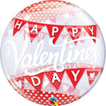 Valentine's Day Banner 22″ Bubble Balloon by Qualatex from Instaballoons