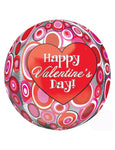 Valentine's Day Circles Orbz 16″ Foil Balloon by Anagram from Instaballoons