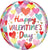 Valentine's Day Hearts on Hearts Orbz 16″ Foil Balloon by Anagram from Instaballoons