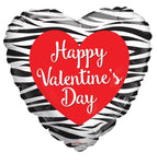 Valentine's Day Zebra Pattern 18″  Foil Balloon by Convergram from Instaballoons