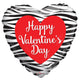 Valentine's Day Zebra Pattern 18″  Balloon