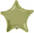 Vintage Dark Olive Star Gellibean 22″ Foil Balloon by Convergram from Instaballoons