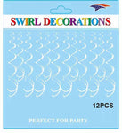 White Metallic Foil Swirl Decorations by SoNice from Instaballoons