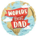 World's Best Dad 17″ Foil Balloon by Anagram from Instaballoons