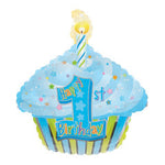 1st Birthday Boy Cupcake 22″ Balloon