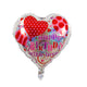 18in  HBD Silver Heart -20ct 18″