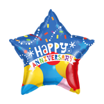 18in Happy Anniversary Star 18″ Metal Balloon by null from Instaballoons