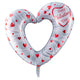 Valentine's Day Open Marble Heart 42″ Balloon