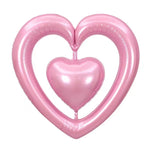 44in Open Double Heart Pink 44″ by Imported from Instaballoons