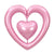 44in Open Double Heart Pink 44″ by Imported from Instaballoons