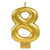 #8 Met Gold Candle by Amscan from Instaballoons