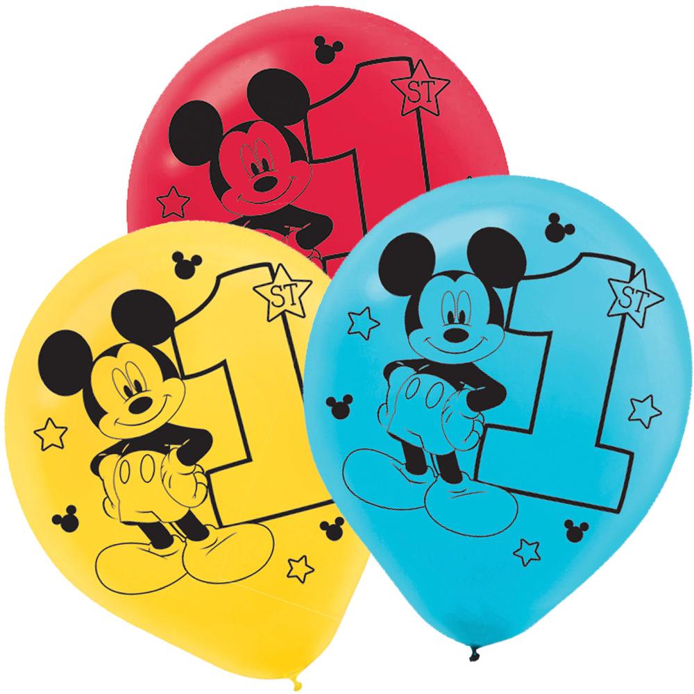 Mickey Mouse Birthday 12″ Latex Balloons (6) – instaballoons Wholesale