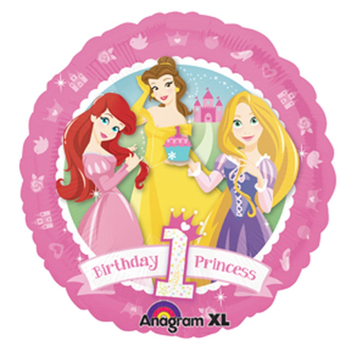 1st Birthday Disney Princess 18″ Balloon – instaballoons Wholesale