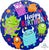 Anagram Mylar & Foil Happy Birthday Cute Monsters 18″ Balloon