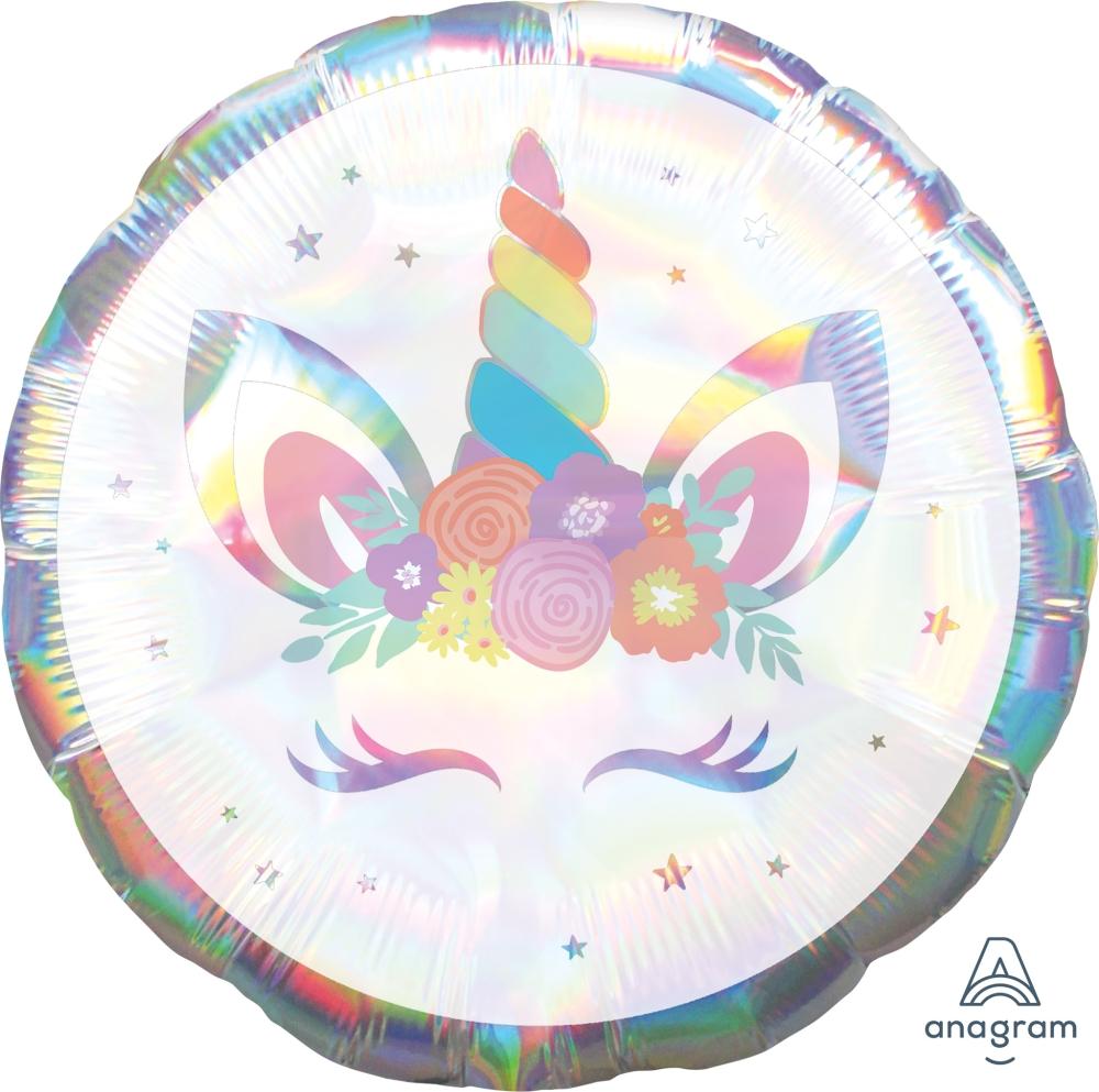18 Inch Get Well Bear Holographic Foil Balloon