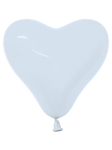 Betallic Latex Fashion White Heart 6″ Latex Balloons (100 count)