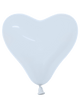 Globos de látex Fashion White Heart de 6″ (100 unidades)