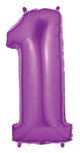 Purple Number 1 34" Balloon