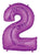 Betallic Mylar & Foil 2 40" Purple Number Balloons