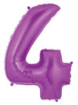 Betallic Mylar & Foil 4 40" Purple Number Balloons