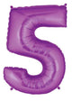 Purple Number 5 34" Balloon