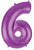 Betallic Mylar & Foil 6 40" Purple Number Balloons