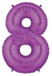 Betallic Mylar & Foil 8 40" Purple Number Balloons