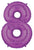 Betallic Mylar & Foil 8 40" Purple Number Balloons