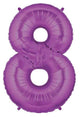 Purple Number 8 34" Balloon