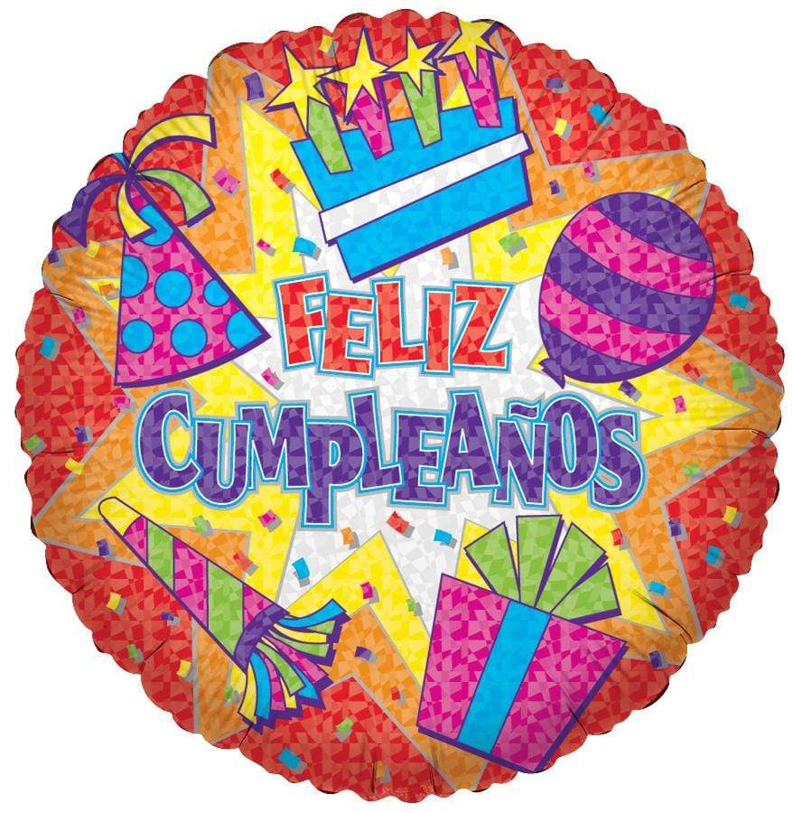 Feliz Cumpleaños Burst 18″ Balloon – instaballoons Wholesale