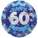 Feliz 60 cumpleaños Globo holográfico de 18″