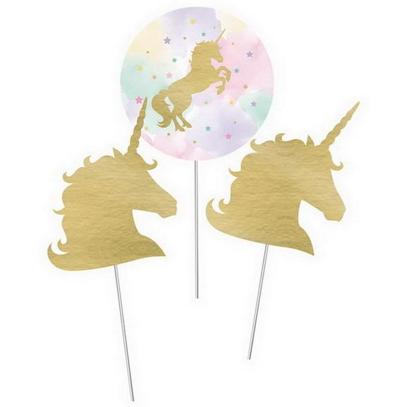 Gold Glitter Unicorn Birthday Party Decorations