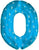 CTI Mylar & Foil Blue Sparkle Zero Number 0 30″ Balloon