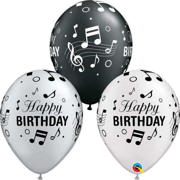 Happy Birthday Music Notes 11″ Latex Balloons (50 count ...