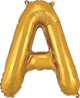 Gold Letter A 16″ Balloon