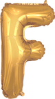 Gold Letter F 16″ Balloon