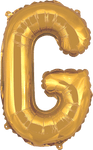 instaballoons Mylar & Foil Gold / G Gold 16" Small Balloon Letters and Numbers