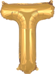 Gold Letter T 16″ Balloon