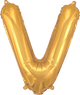 Gold Letter V 16″ Balloon