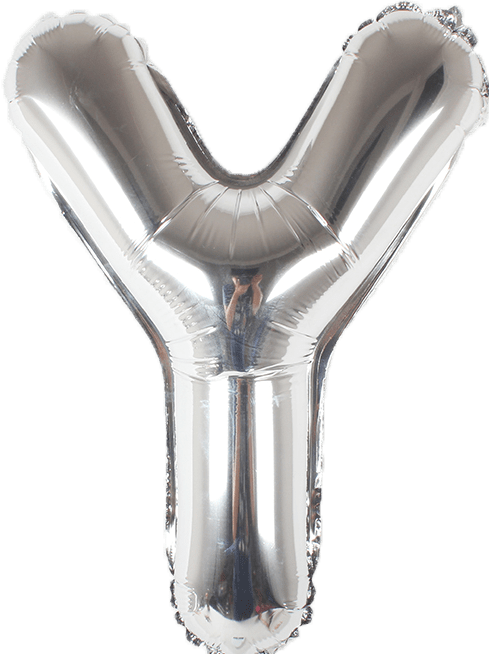 silver letter balloons