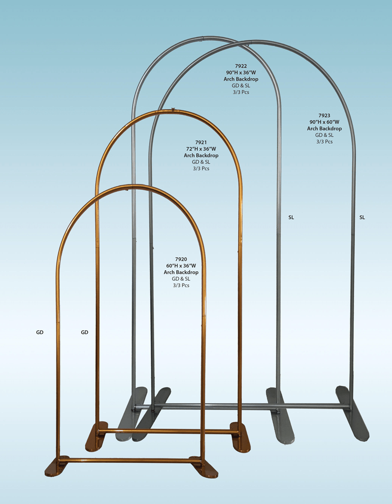 Metal Arch Backdrop Stand - Gold - 36 x 16 x 60