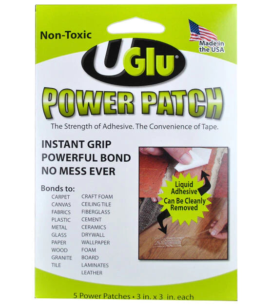 UGlu® 300 Power Patch 3x3 Patches of Double-coated Mounting Tape