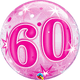 60 Globo Burbuja Rosa Starburst Sparkle 22″