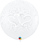 Diamond Clear Entwined Hearts Globos de látex de 36″ (2 unidades)