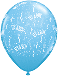 Qualatex Latex It's A Boy Pale Blue 11″ Latex Balloons (50)