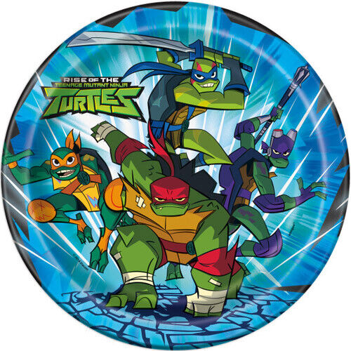 Rise of the TMNT Plates 9″ (8 count) – instaballoons Wholesale